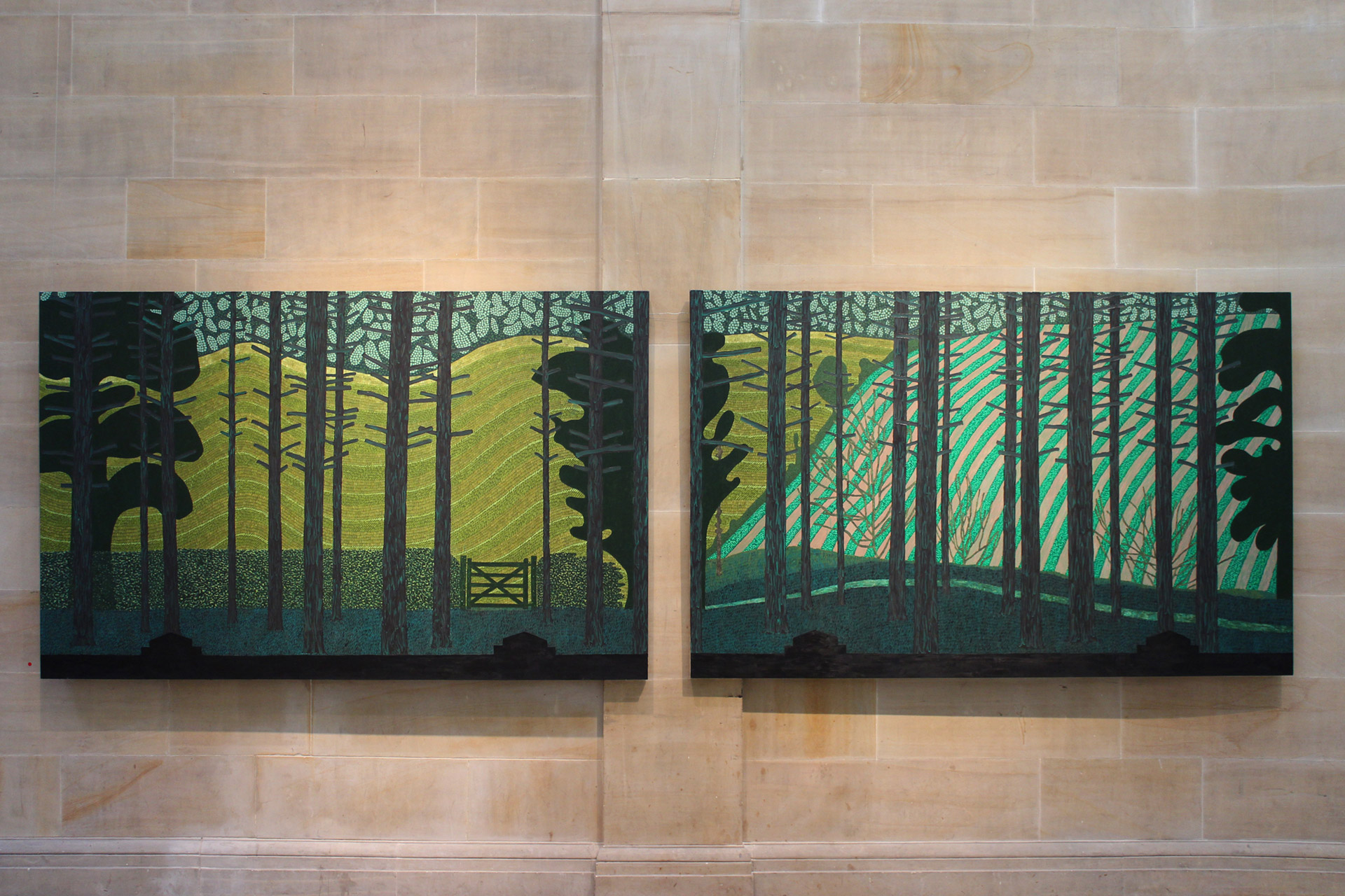 Katie Watson’s A Divided Landscape diptych in the Tonic Arts Collection
