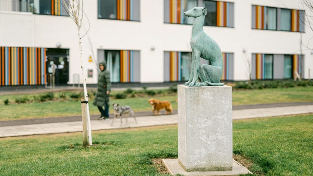 Kenny Hunter's Greyhound sculpture on the grounds of East Lothian Community Hospital