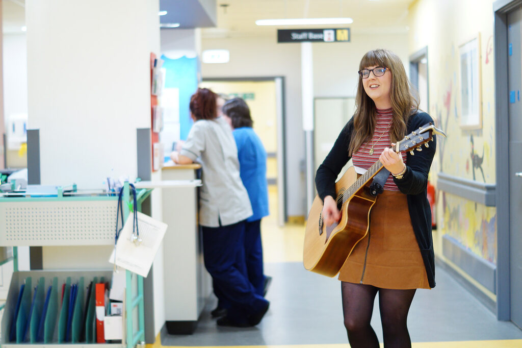 Amy Rayner in the Victoria Hospital Fife