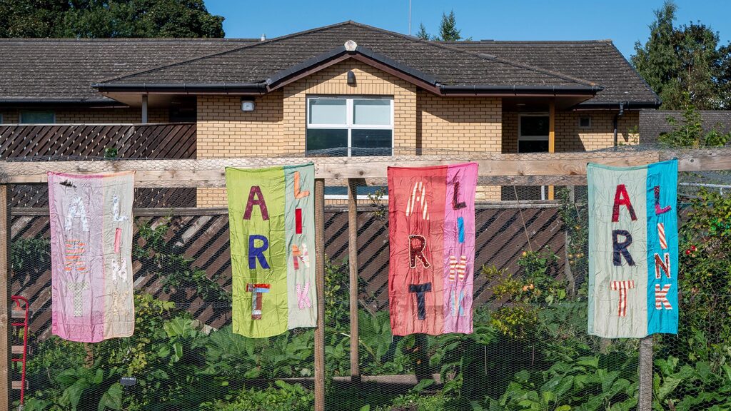 Artlink banners hanging outside at REH