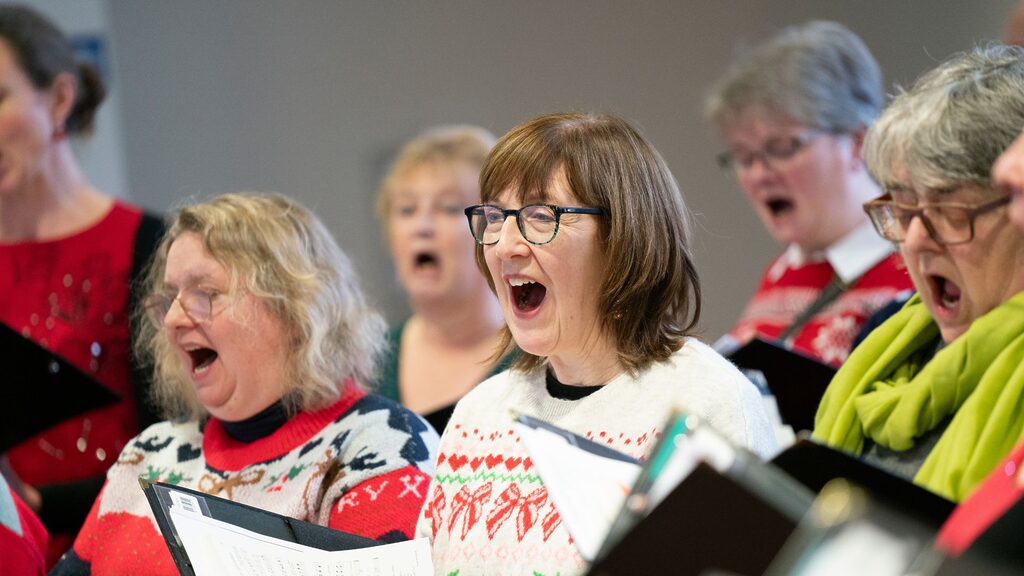 Edinburgh Festival Chorus singing festive classics for NHS Lothian Patients and Staff