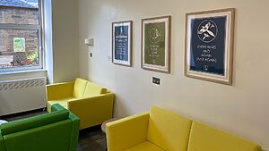 Tonic Arts Collection enhancements in the Staff Wellbeing space at Mackinnon House, Royal Edinburgh Hospital