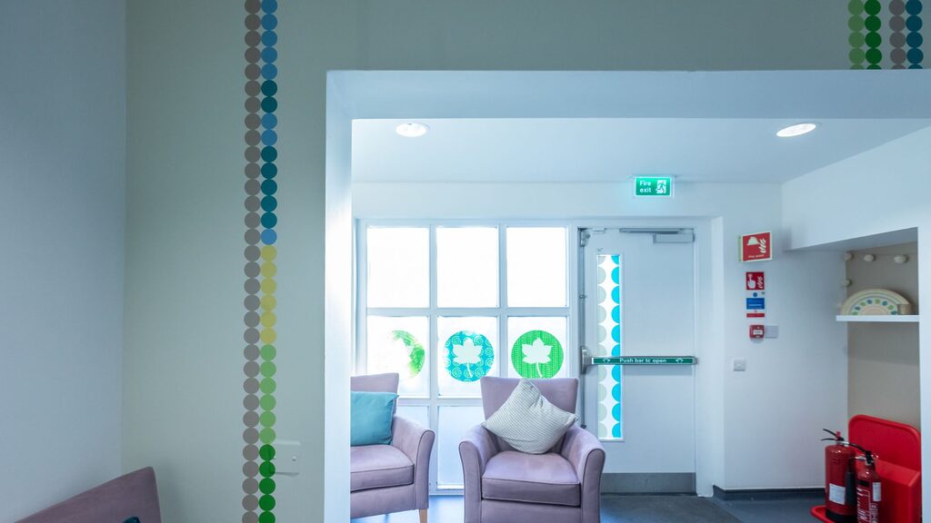 Commissioned artwork at the ESMAC Sycamore Centre by Louise Kirby