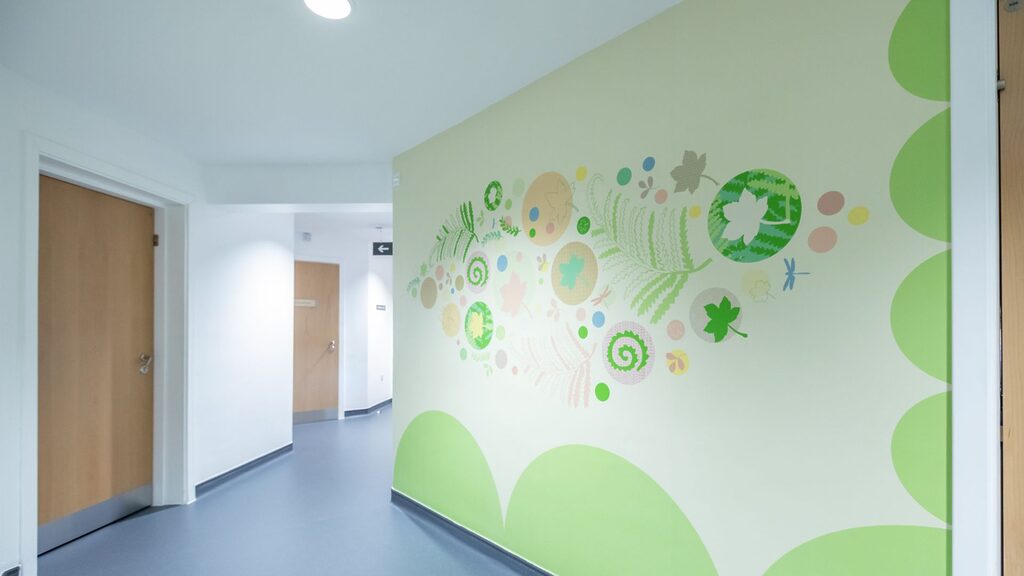 Commissioned artwork at the ESMAC Sycamore Centre by Louise Kirby