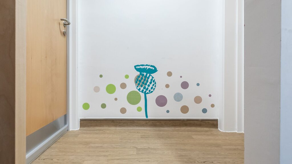 Commissioned artwork at the ESMAC Sycamore Centre by Louise Kirby