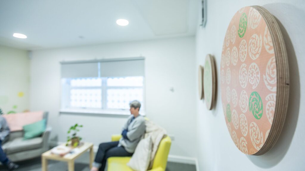 Commissioned artwork at the ESMAC Sycamore Centre by Louise Kirby