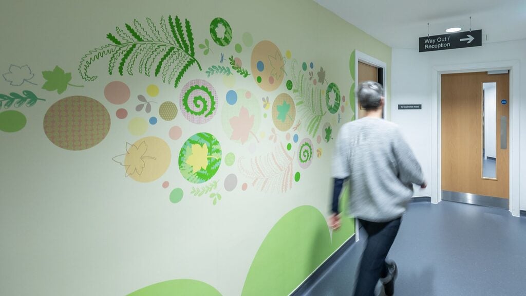 Commissioned artwork at the ESMAC Sycamore Centre by Louise Kirby