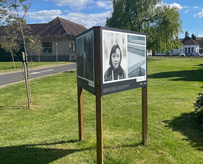 Artwork outside of Astley Ainslie