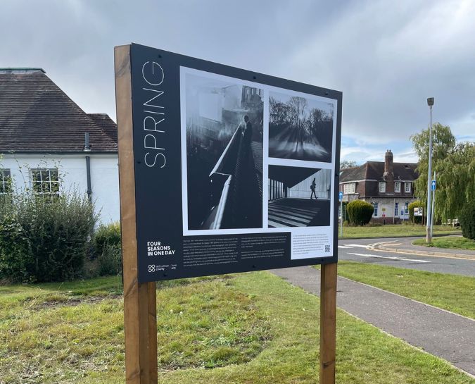 Artwork outside of Astley Ainslie