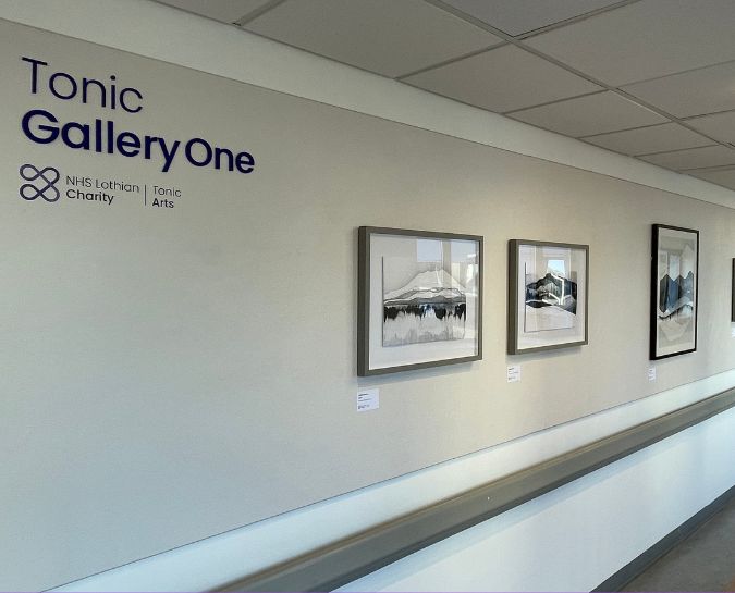 Tonic Gallery at Western General Hospital with artwork by Lindsey Hamilton