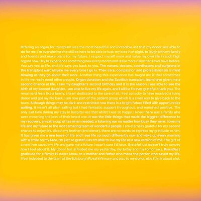 Grateful by Rebecca Milling, close up of comments that make up the artwork